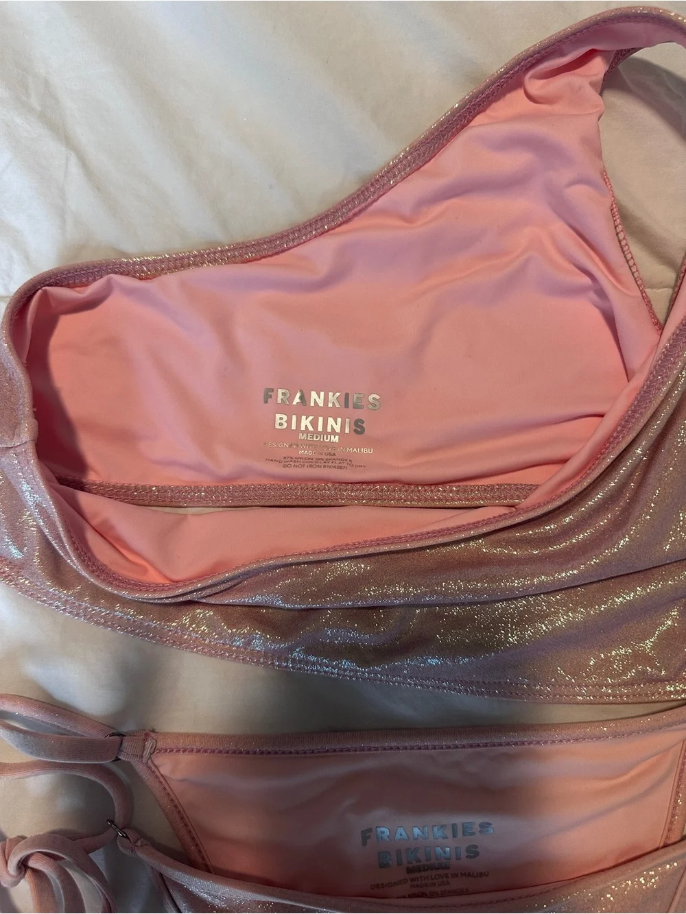Frankie's Bikinis Iridescent “Gilded Angel” Bikini Set